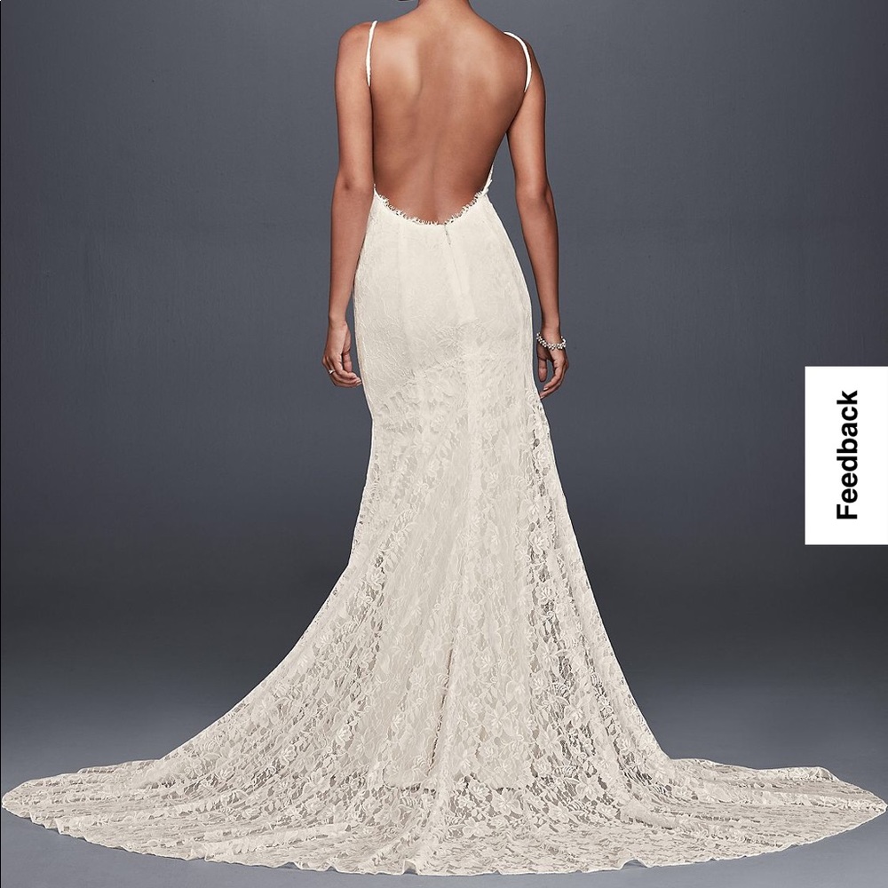 Galina Size 8 Lace Wedding Gown. Never worn. Still has tags. No alterations.